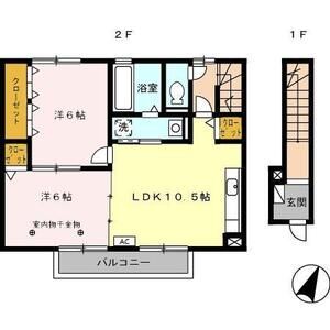 2LDK 間取り図