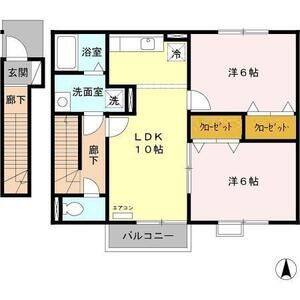 2LDK 間取り図