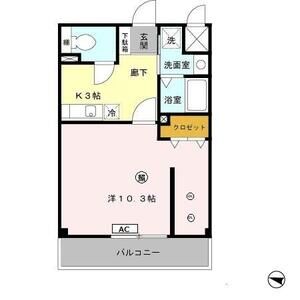 1K 間取り図