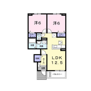 2LDK 間取り図