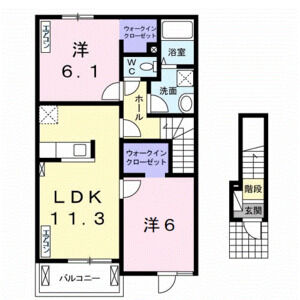 2LDK 間取り図