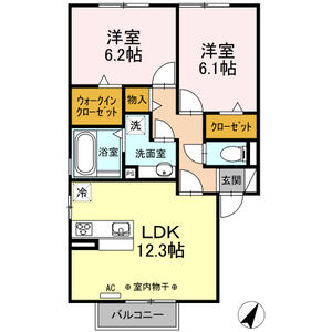 2LDK 間取り図