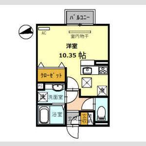 ワンルーム 間取り図