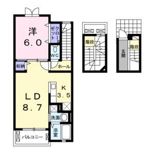 1LDK 間取り図