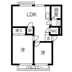 2LDK 間取り図