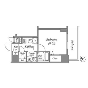 1K 間取り図