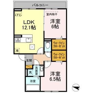 2LDK 間取り図