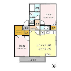 2LDK 間取り図