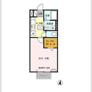 1K 間取り図