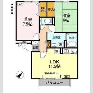 2LDK 間取り図