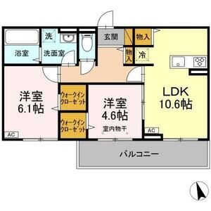 2LDK 間取り図