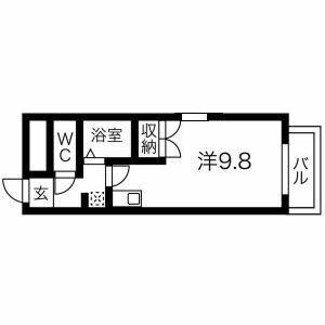 ワンルーム 間取り図