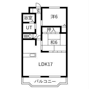 2LDK 間取り図