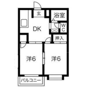 2DK 間取り図