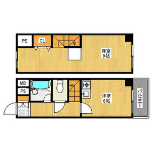 1DK 間取り図