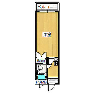 1K 間取り図