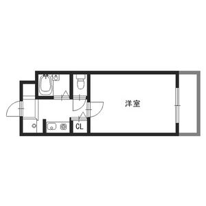 1K 間取り図