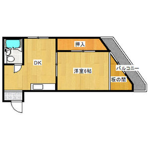 1DK 間取り図