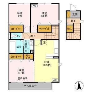 3LDK 間取り図