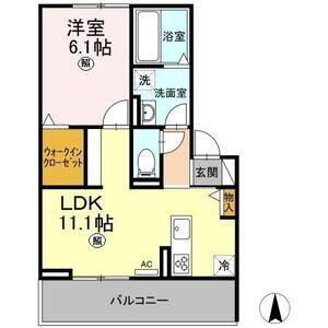 1LDK 間取り図