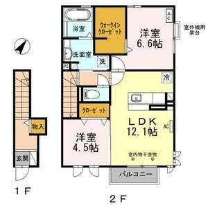 2LDK 間取り図