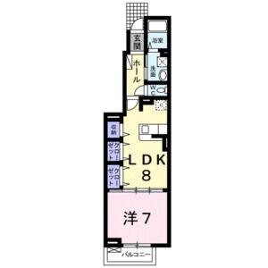 1LDK 間取り図