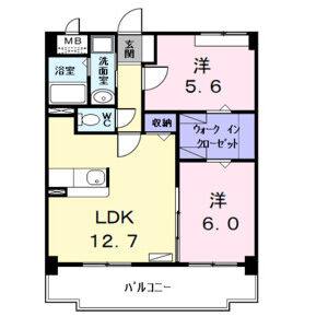 2LDK 間取り図