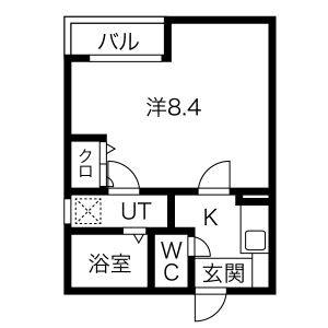 1K 間取り図