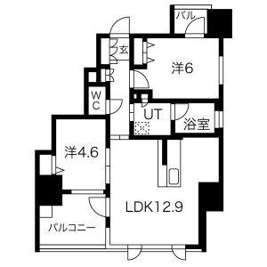 2LDK 間取り図
