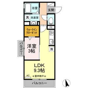 1LDK 間取り図