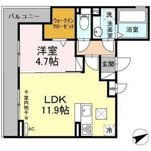 1LDK 間取り図