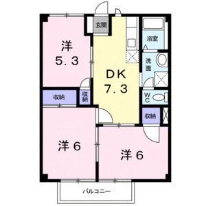3DK 間取り図