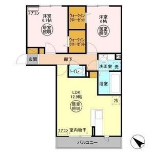 2LDK 間取り図