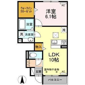1LDK 間取り図