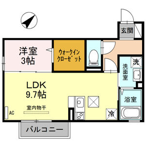 1LDK 間取り図