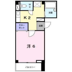 1K 間取り図