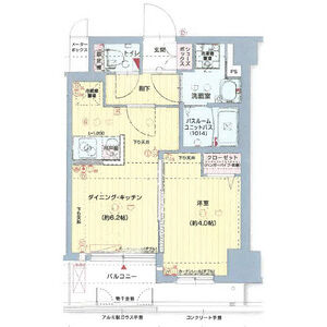 1DK 間取り図