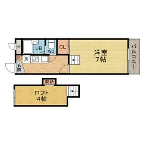 1K 間取り図