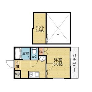 1K 間取り図