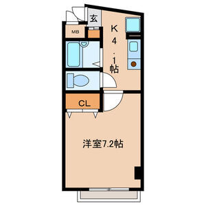 1K 間取り図