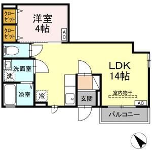 1LDK 間取り図