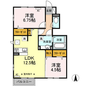 2LDK 間取り図