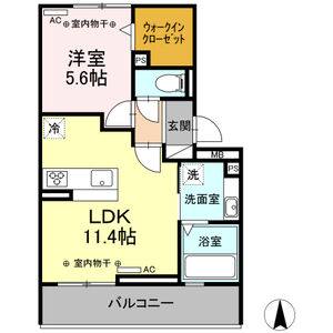 1LDK 間取り図