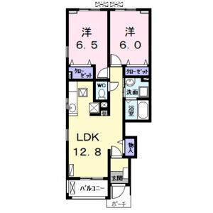 2LDK 間取り図