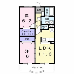 2LDK 間取り図