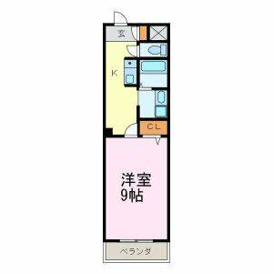 1K 間取り図