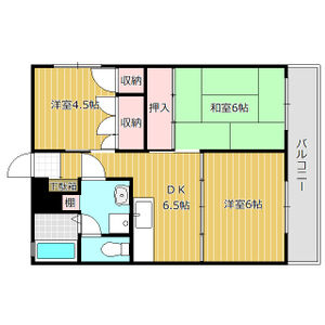3DK 間取り図