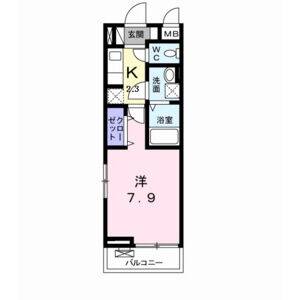1K 間取り図