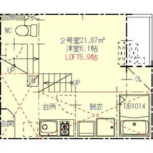 1K 間取り図