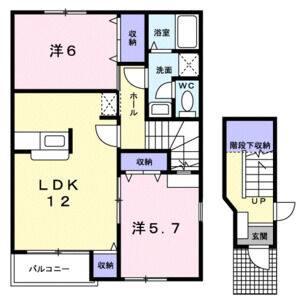 2LDK 間取り図
